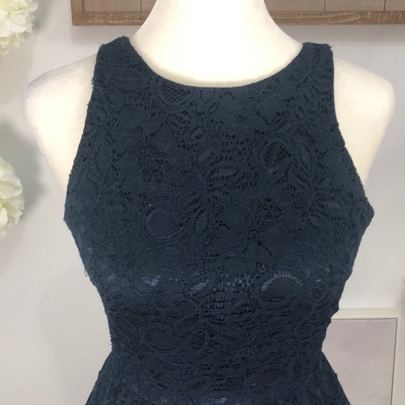 Soprano navy blue lace zipper up dress. Sz XS. New condition - Picture 2 of 8